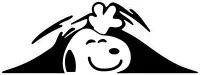 Snoopy Waving Decal / Sticker 19