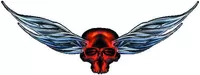 Red Winged Skull Decal / Sticker