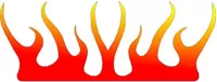 Yellow to Red fade Flames Decal / Sticker 66