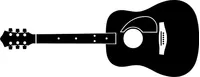 Acoustic Guitar Decal / Sticker 02