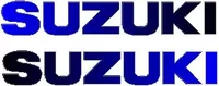 Black to Blue Fade Suzuki Pair Decals / Stickers