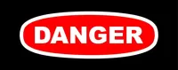 Danger Sign Decal / Sticker 02