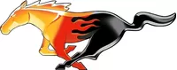 Flaming Mustang Decal / Sticker 24