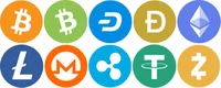 Custom Crypto Coin Decals and Stickers - Any Size & Color