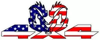 Z 4x4 American Flag Ram Decal / Sticker 38