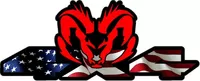 Z 4x4 American Flag Ram Decal / Sticker 48