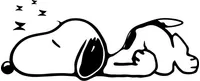 Sleeping Snoopy Decal / Sticker 09