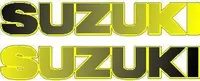 Black to Yellow Fade Suzuki Pair Decals / Stickers