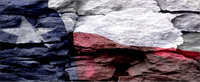 Texas Rock Flag Decal / Sticker 04