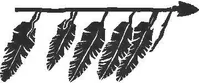 Arrow and Feathers  Decal / Sticker