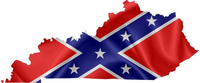 Kentucky Confederate Flag Decal / Sticker 03