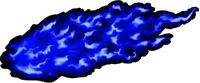 Blue True Fire Decal / Sticker 03a