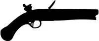 Flintstock Pistol Gun Decal / Sticker