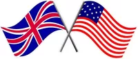 z British and Star Spangled Banner Flag Decal / Sticker