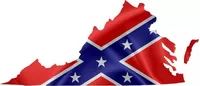 Virginia Confederate Flag Decal / Sticker 04