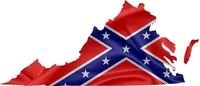 Virginia Confederate Flag Decal / Sticker 05