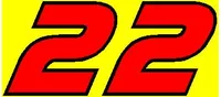 22 Race Number 2 Color AF Pespi Font Decal / Sticker
