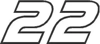 22 Race Number AF Pespi Font Decal / Sticker