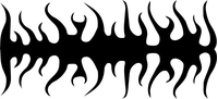 Flames (Backbone Style) Decal / Sticker