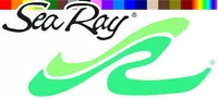 Green and Black Sea Ray Lettering and Logo Decal / Sticker 04