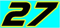 22 Race Number 2 Color AF Pespi Font Decal / Sticker