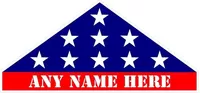 American Burial Flag Custom Decal / Sticker 45