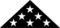 American Burial Flag Decal / Sticker 44