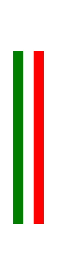 z 12 Inch Italian Flag Single Racing Stripe Decal / Sticker 02