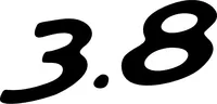 Porsche 3.8 Numbers Decal / Sticker 02