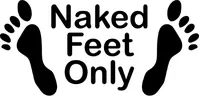 Naked Feet Only Decal / Sticker 01