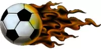 Flaming Soccer ball decal / sticker