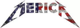 Metallica Style Merica Decal / Sticker 03