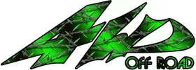 Green Diamond Wire 4WD Off-Road Decal / Sticker