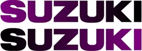 Black to Purple Fade Suzuki Pair Decals / Stickers