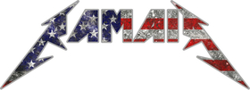 Metallica Style American Flag Ramair Decal / Sticker 04