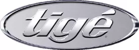 Simulated 3D Chrome Tige Decal / Sticker