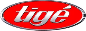Simulated 3D Chrome Red Tige Decal / Sticker 22