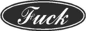 Fuck Oval Decal / Sticker 01