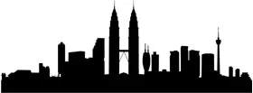 Kuala Lumpur Skyline Silhouette Decal / Sticker 01