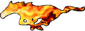 Flaming Horse Decal / Sticker