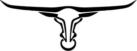 Bull Skull Longhorn Decal / Sticker 01