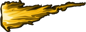 Yellow True Fire Decal / Sticker 309C