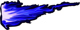 Blue True Fire Decal / Sticker 309d