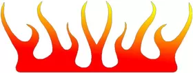 Yellow to Red fade Flames Decal / Sticker 66