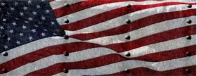 American Flag with Rivets Decal / Sticker 36