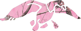 Pink Camo Duck Hunting Decal / Sticker