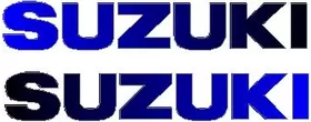 Black to Blue Fade Suzuki Pair Decals / Stickers