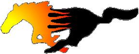 Flaming Horse Decal / Sticker