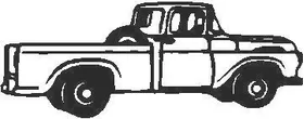 Truck Outline Decal / Sticker 01