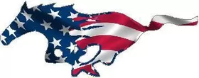 American Flag Horse Decal / Sticker